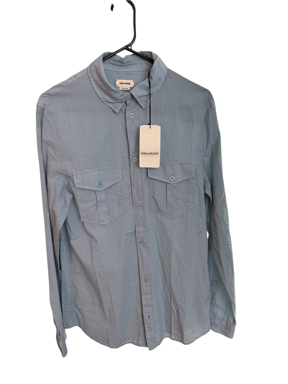Zadig & Voltaire Thibaut Voile Twin Pocket Button-Down Shirt Men’s XS